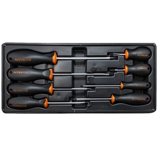 FIXMAN Tray 8 Piece Slotted And Phillips Screwdrivers